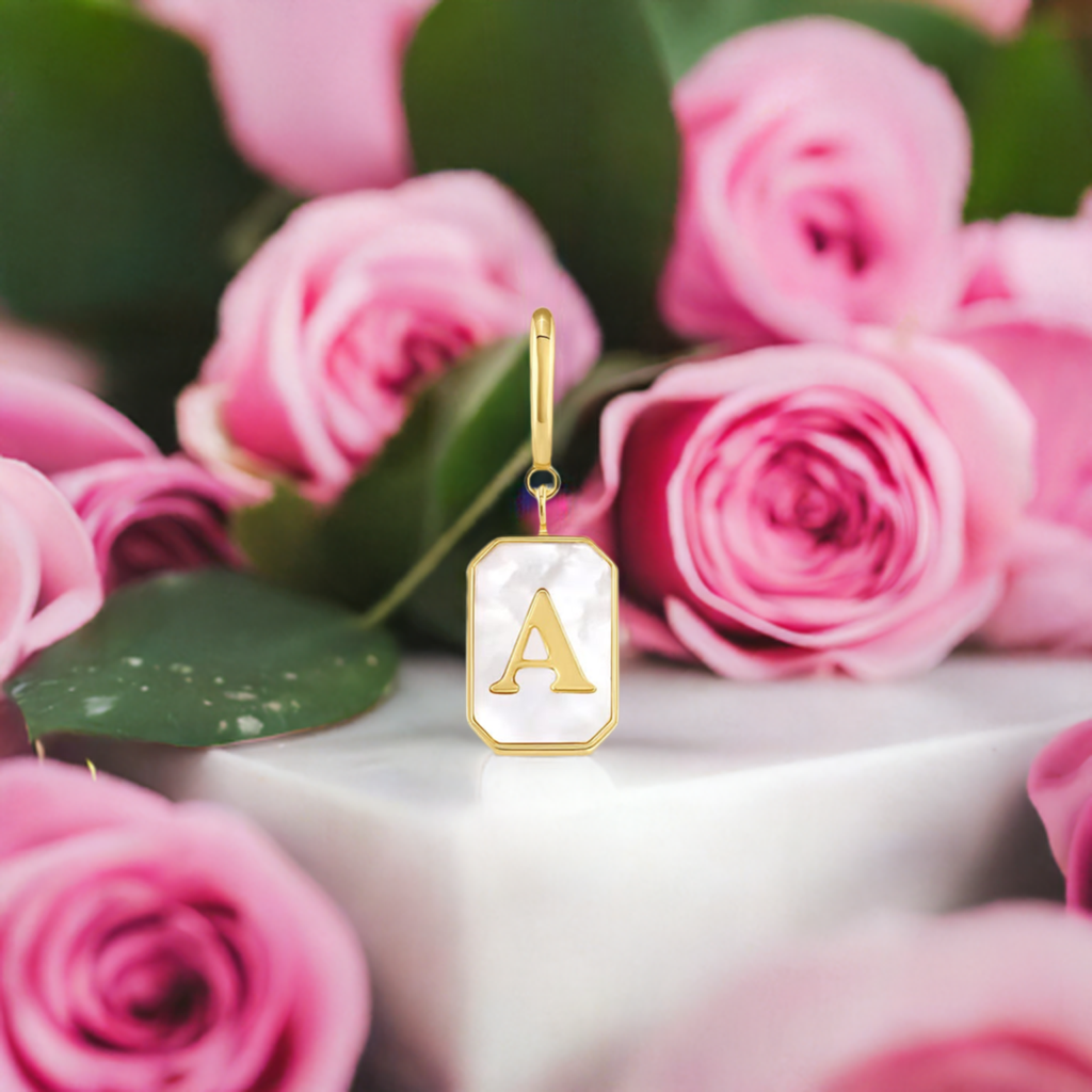 MOTHER OF PEARL ABC CHARM